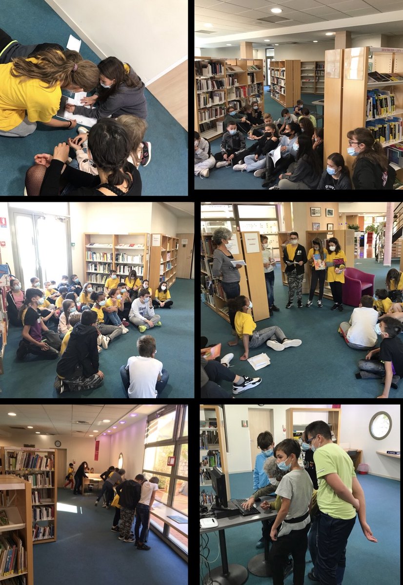 Visite de la médiathèque de la <a href="/Ville2Brignoles/">Ville de Brignoles</a> pour nos 6è. À partir de jeux de pistes, les élèves ont découvert les différents espaces. En lien avec le #PEAC, cette visite est l’occasion pour eux de connaître ce lieu qui propose plein de ressources et d'ateliers 👍