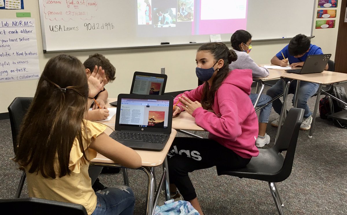JenniferKeogh15's tweet photo. #TISDproud of @TISDCPJHS EL Reading Lab students exhibiting #Level4MASTERY while analyzing multicultural folk tales in class today. Good discussions! Great teamwork!!🙌🏻 🙌🏻🙌🏻#EffectiveCollaboration #CPJHInfluencers #DestinationExcellence @cpjh_jv @TISDMulti https://t.co/bwfHB5bfYJ