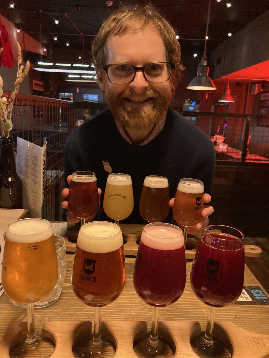 Culturekath's tweet photo. Celebrating our first full week working from Stirling with a trip to @BrewDogStirling #collabfest2021. I think @jondunne is pretty happy 😆 https://t.co/SGKJtJ8tV8