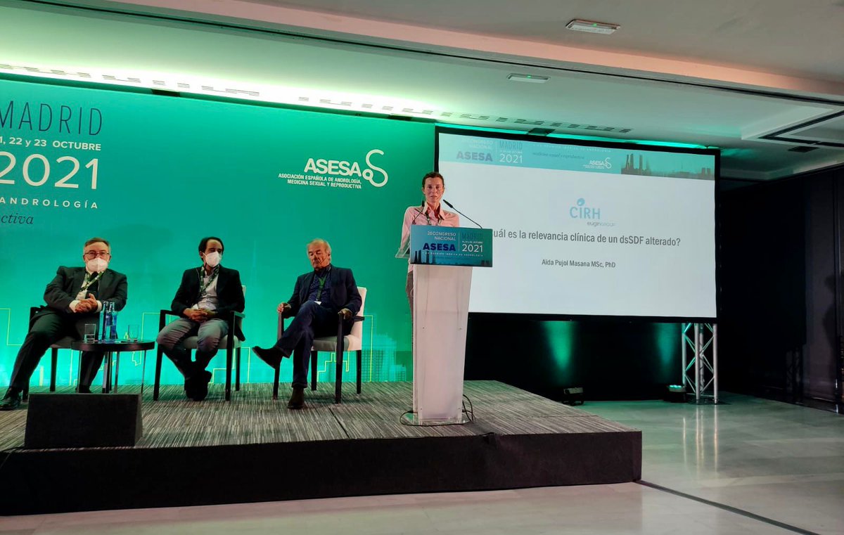 cirh_bcn's tweet photo. La Dra. @AidaPujolM y el Dr. Rafael Lafuente, Directora de Laboratorios de CIRH y Coordinador del Laboratorio de #Andrología, han participado hoy en el congreso de Andrología de @ASESAorg en #Madrid. https://t.co/HYCurrb4NH