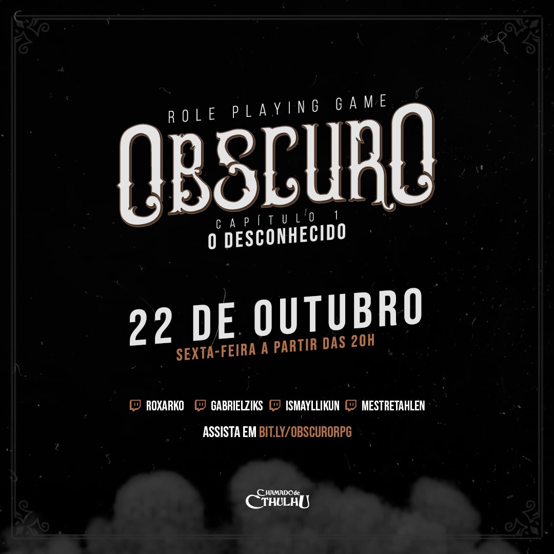 roxarko's tweet photo. Aí povo! Vamos adotar a #ObscuroRPG pra falarmos sobre o RPG de hoje a noite com o @Tahlenhexus @IsmaylliKun e @gziks ? https://t.co/w09wBBOSAk