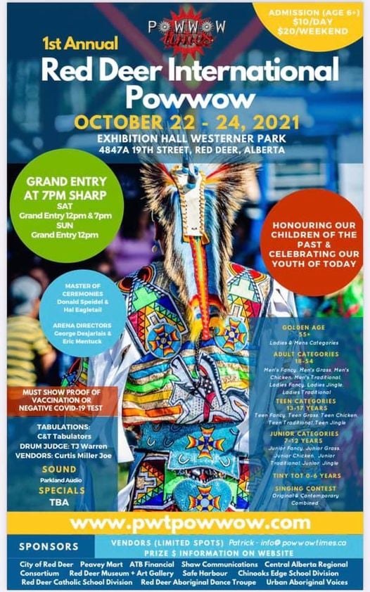 rdcrs's tweet photo. Be sure to join us this weekend at the 1st Annual Red Deer International Powwow at Westerner Park.

We hope to see you there!

#rdcrs #reddeer #reddeerevents #reddeerpowwow https://t.co/MAbeG2D18U