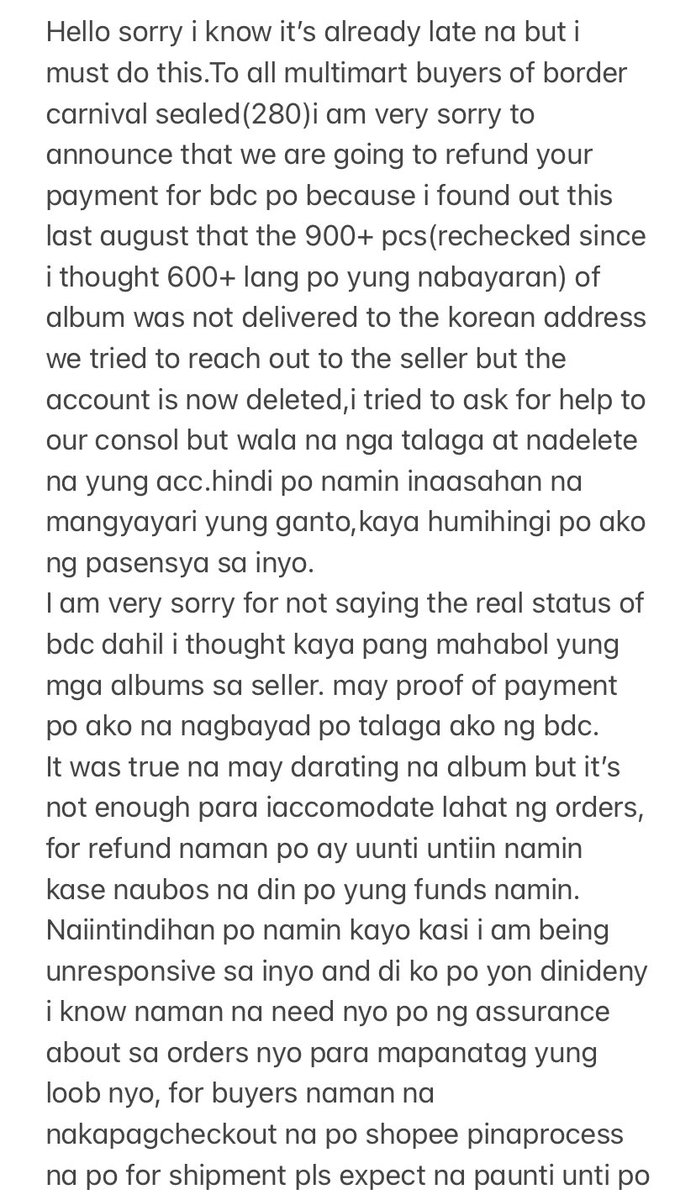 multimart_ph's tweet photo. I’m very sorry for posting at this time,
pls take time to read! no dms po muna ngayon pls send an email for your questions and concern,thank you!

email:
multimartph2@gmail.com https://t.co/rAe1tPzVrM
