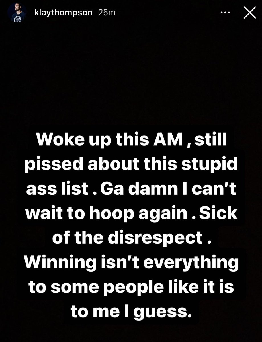 TheDunkCentral's tweet image. Klay Thompson is still pissed off