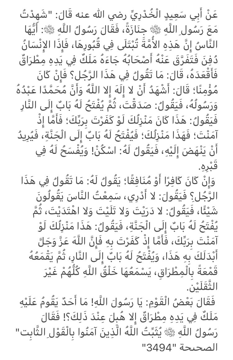 من حياة البرزخ وأهوال القبور، رزقنا الله نعيمها: