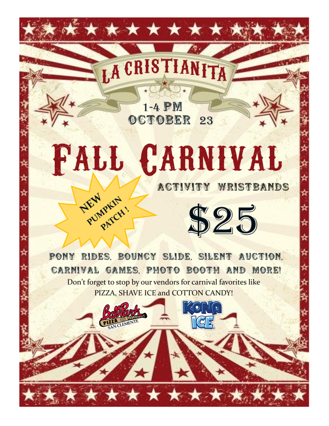 BeachChurchSC's tweet photo. Pony Rides, Bouncy Slide, Carnival Games, Silent Auction and More. Don't miss out on all #FamilyFun to be had at La Cristianita's #FallCarnival! #ThingsTodoOrangeCDunty #ThingstoDoThisWeekend #SanClemente #DanaPoint #SJC #FamilyFunOC #ThingsToDoOC
https://t.co/YRhV6a5ACZ https://t.co/9NtMNQELE0