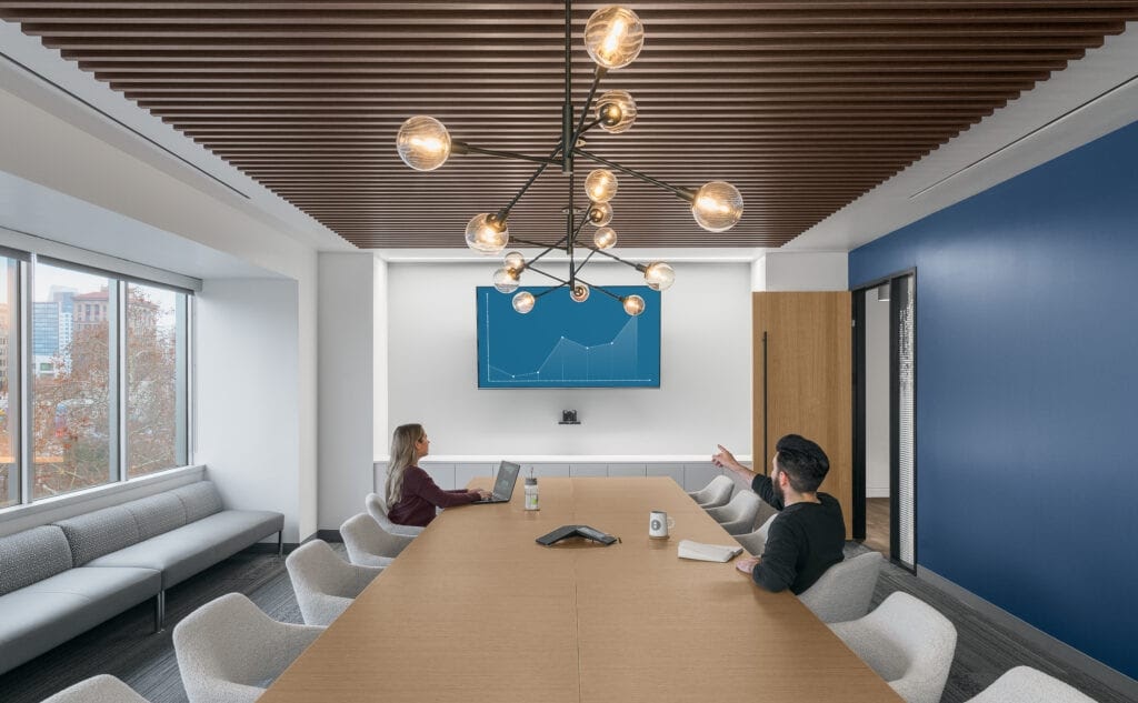 The conference room of our Sleep IQ project in San Jose. What do you think about it?

#construction #commercialconstruction