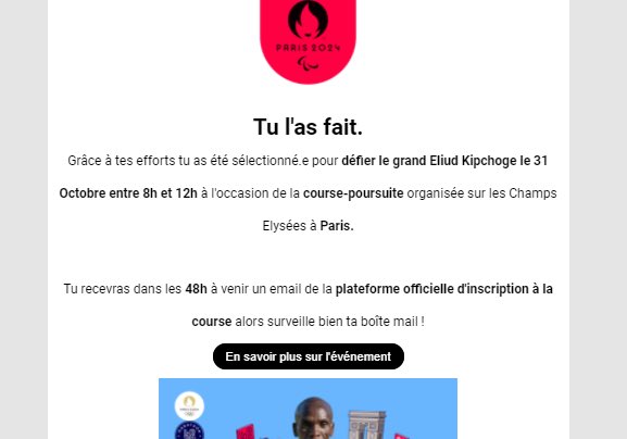 Merci  #TeamOrangeRunning 🤩
Si qu’un a un plan pour dormir sur Paris le 30 au soir, je suis preneur 🙏 
#JO2024