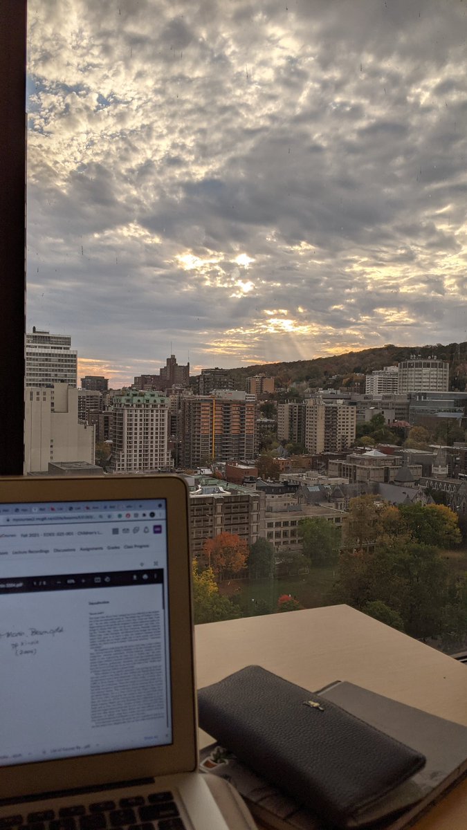 This view while studying &gt;&gt;&gt;&gt; 
#edpt200 #mcgill