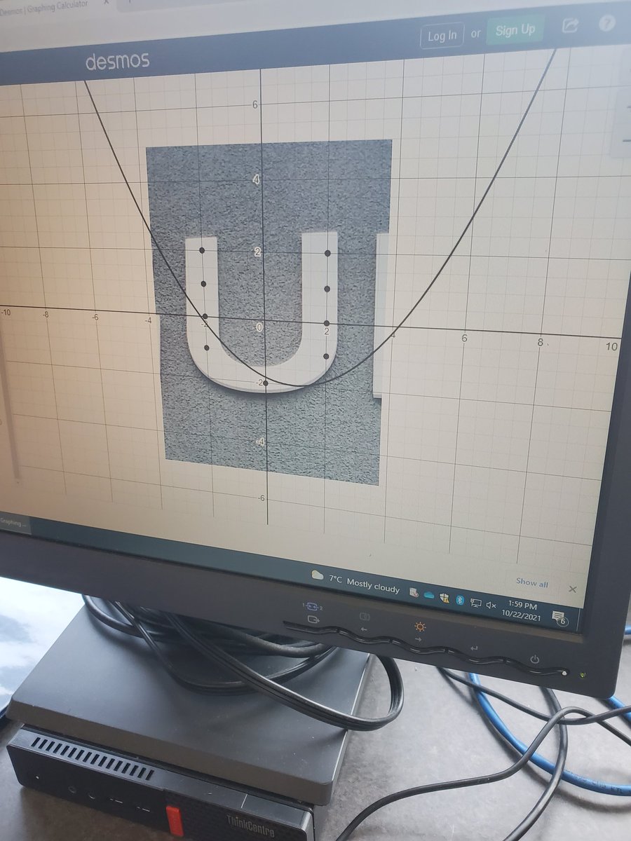 SilvaSonja's tweet photo. Quadratics in the wild with the Gr 10s! @RegiNotreDame #ParabolasAreEverywhere #Desmos #loveofmath https://t.co/zXldA4RTq8