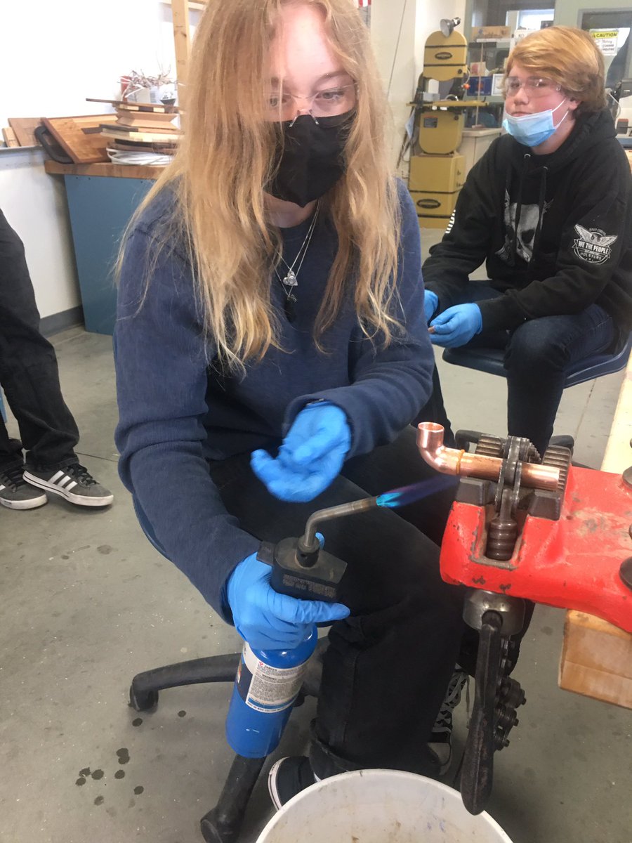 The best students putting in work on plumbing skills!#ideacenterhs #IDEA #CTE