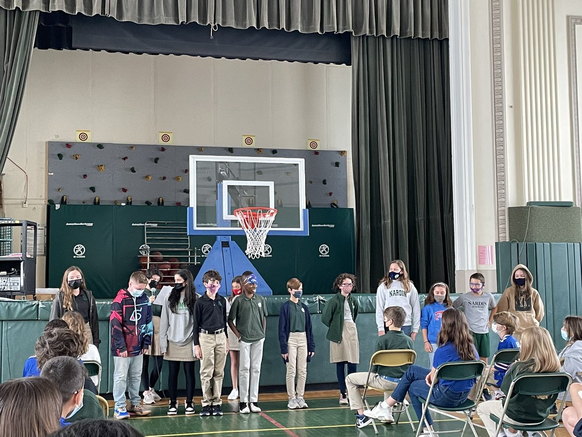 NMMSBUFFALO's tweet photo. Our Student Council started a new tradition by running Town Halls monthly! The structure is prayer, shout outs, news and events, an activity or guest speaker and a challenge by me! Today we had the do’s and dont’s of the dress code in a fashion show! Awesome fun! @NardinAcademy https://t.co/w8cKDagmZr