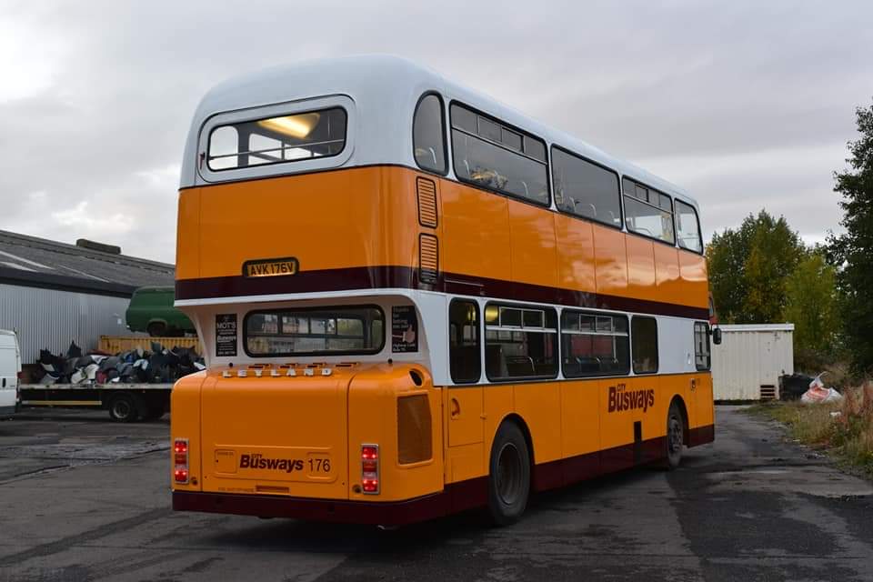 JrnyFan4Life84's tweet image. @TyneFlashback fresh out of the paintshop and looking absolutely stunning is former Busways workhorse Leyland Atlantean 176. Pictures posted with permission from Tyneside Heritage Vehicles.