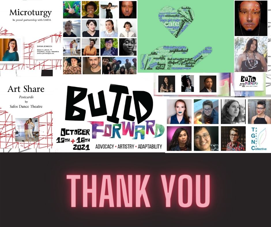 foolsFURY's tweet photo. A Giant THANK YOU to the Artists, Dramaturgs, Technicians, Facilitators, Panelists, Participants, Interns, Administration and Audience for  
BUILD Forward: Advocacy, Artistry, Adaptability!

You can still watch us on CrowdCast till the end of the month:  https://t.co/58KCX3DJHz https://t.co/DLzfeTzg1M