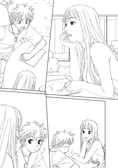 「My doll house」の下描き
台詞フキダシ擬音無し絵その、76

やっぱ姉キャラのノースリーブはイイ😍 