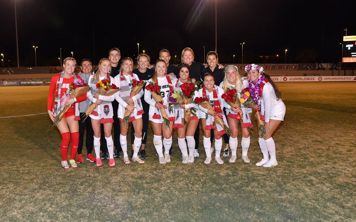 UNMLoboWSoccer's tweet photo. It was such an honor recognizing these seniors last night! Thank you to Malia, Emily, Alexa, Aspen, Cami, Madi, Kylie and Molly for the tremendous impact you have had on the Lobo Soccer program ♥️🤘🏼 https://t.co/oyqP2JLzPO