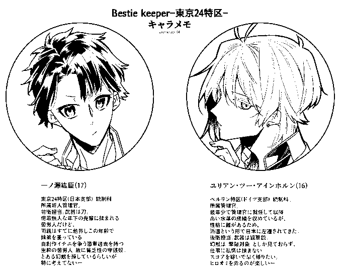 ところどころでご感想いただけてすっごくうれしいのでやっつけ読切のキャラメモ〆 