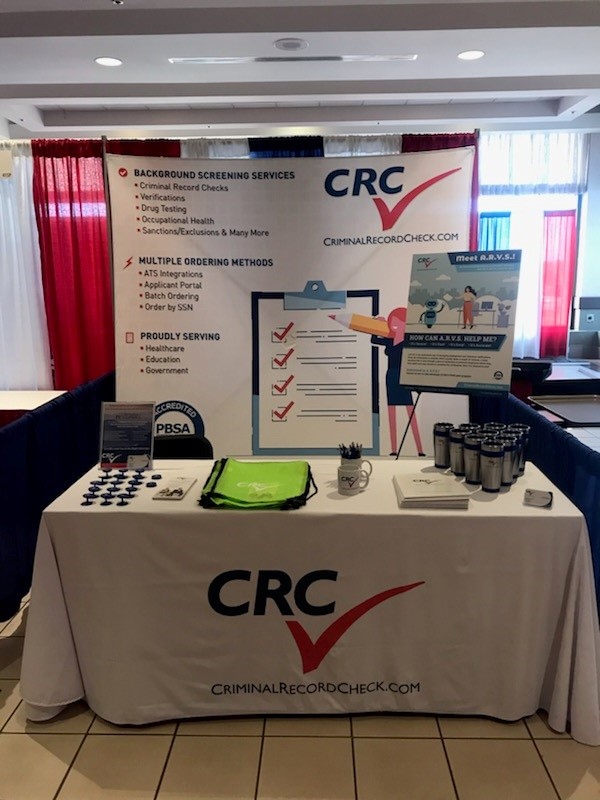 CriminalRecord_'s tweet photo. We enjoyed speaking to all attendees at the
2021 reVision NCSHRM Conference in Greensboro, NC.
Congratulations to the winners of our gift card drawing and thanks to all who stopped by our booth to learn more about CRC!
#HR #ncshrm #onboarding #backgroundchecks #drugscreening https://t.co/0mv2CF5EHR
