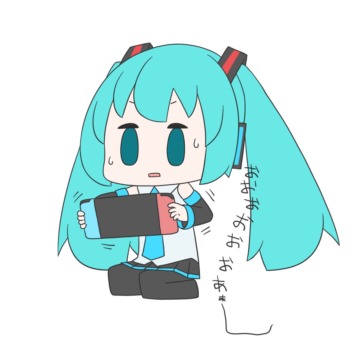 初音ミク 「今日も一日 」|はつねネガメのイラスト