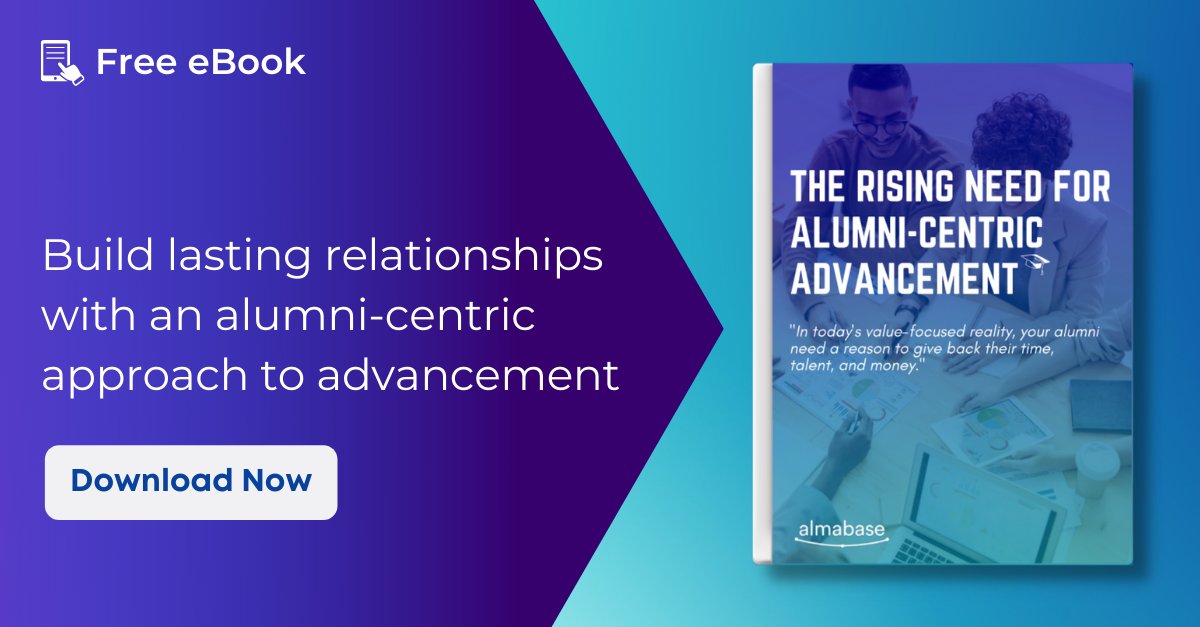 almabaseapp's tweet image. Introducing our eBook: The Rising Need for Alumni-Centric Advancement, which is packed with all the actionable insights you need to adopt for an alumni-centric approach to advancement. 🎯

 ⏩Download your copy: hubs.la/H0ZX2vz0

#AlumniCentricity #AlumniEngagement #Ebook