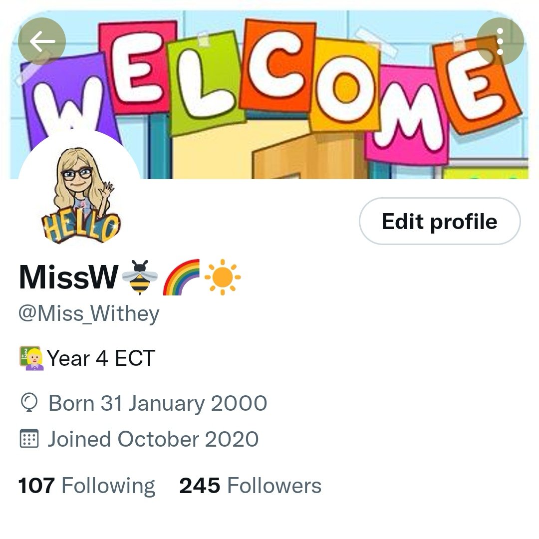 Miss_Withey's tweet photo. The best upgrade to my profile...EVER!! 🤩🎉🥳🤯
#edutwitter #primaryrocks #year4teacher #ECTyear4 #ks2 https://t.co/AyOF8kcMj3