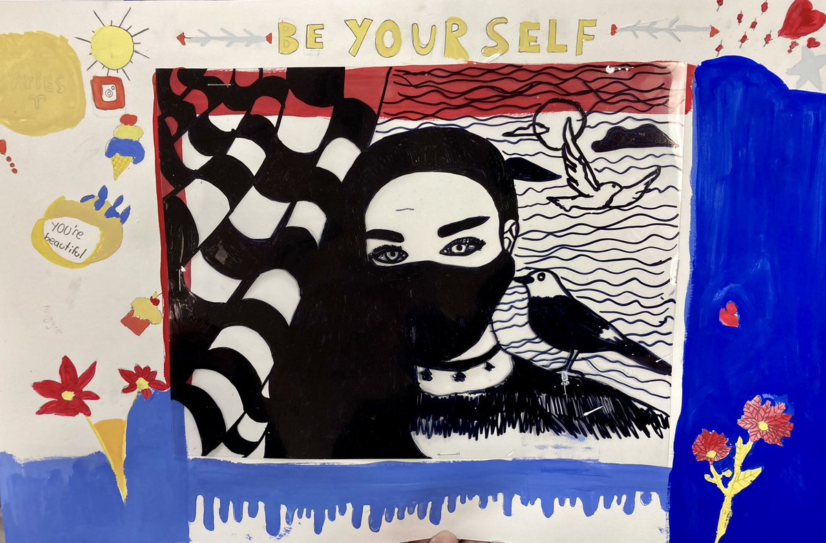 Art_with_MsG's tweet image. 7th Grade Self-Portrait project! #TeamKidsFirst #MiddleSchoolArt #CreativityAtCarroll