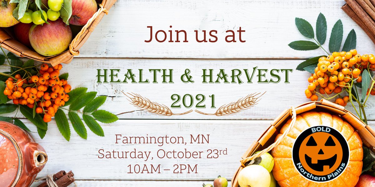 Join the Eden Prairie retail and #BOLDEvents teams at the Health &amp; Harvest event in Farmington, MN this Saturday! This event is to celebrate the new Fairview Clinic on Pilot Knob opening November 1st, 2021.