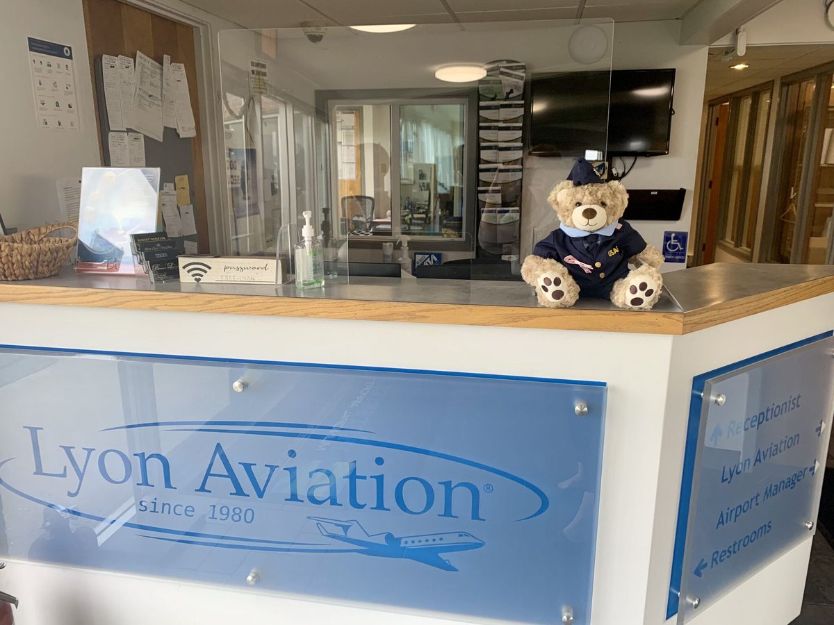 ParagonAviation's tweet photo. Lyon Aviation Inc. was excited to have Captain Romeo hanging out at their front desk before his next flight! Their participation brings him one step closer to reaching his $5000 goal. https://t.co/k78adMgDav

#BreastCancerAwareness #FlyForACure #ParagonThinksPink #Pinktober https://t.co/BePjcNMKdQ