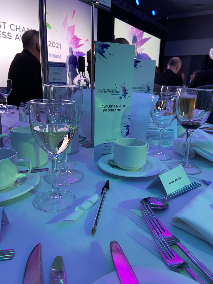 ⁦<a href="/BelfastChamber/">Belfast Chamber</a>⁩ business awards ready to kick off with ⁦<a href="/PeteSnodden/">Pete Snodden</a>⁩ Great to be back in the room ⁦<a href="/CausewayChamber/">Causeway Chamber</a>⁩