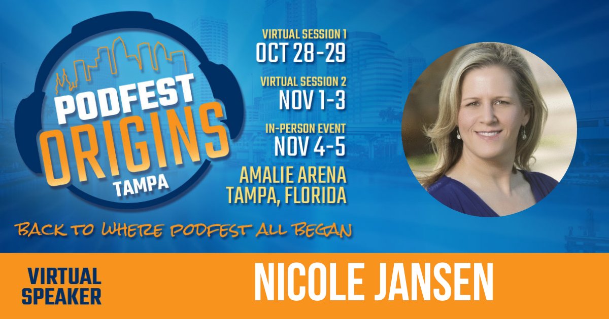 Next week I'm speaking at the virtual Podfest Expo. Join us live! Tickets and more information here: podfestexpo.com