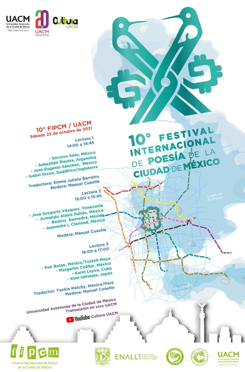 sriestra's tweet photo. Mañana, desde las 16 hora de la Argentina, 14 de México, participo en una de las lecturas del 10º Festival Internacional de Poesía Ciudad de México. Se transmite en directo a través de YouTube Live Cultura UACM. Están todas y todos invitados. https://t.co/LXzU7Q7VwK