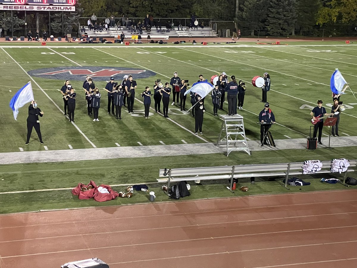 NFMSBand's tweet photo. NF Rebels Marching Band! #bandkidsarethebestkids #crossovernight  @NFHS_Music https://t.co/wrVl7HWCgG