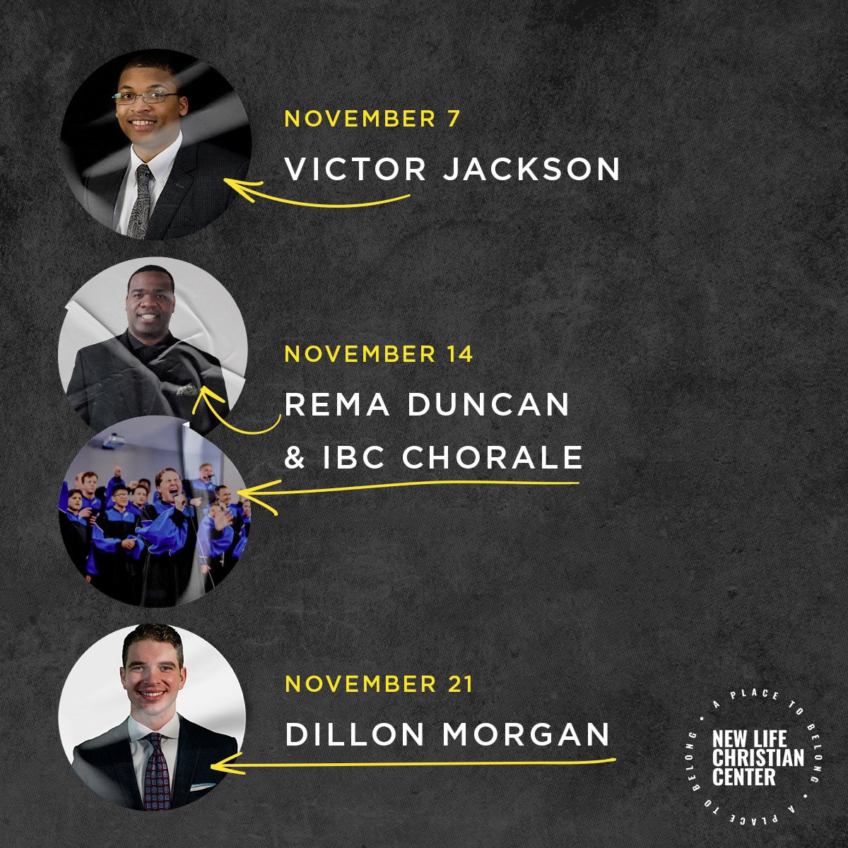 FALL REVIVAL 🔥 
Join us in #LancasterOhio this November to see what God has in store! We are thrilled to be joined by <a href="/VictorMJackson/">Victor Jackson</a>, Rema Duncan, <a href="/IBCPromo/">IndianaBibleCollege</a> chorale, and Dillon Morgan!