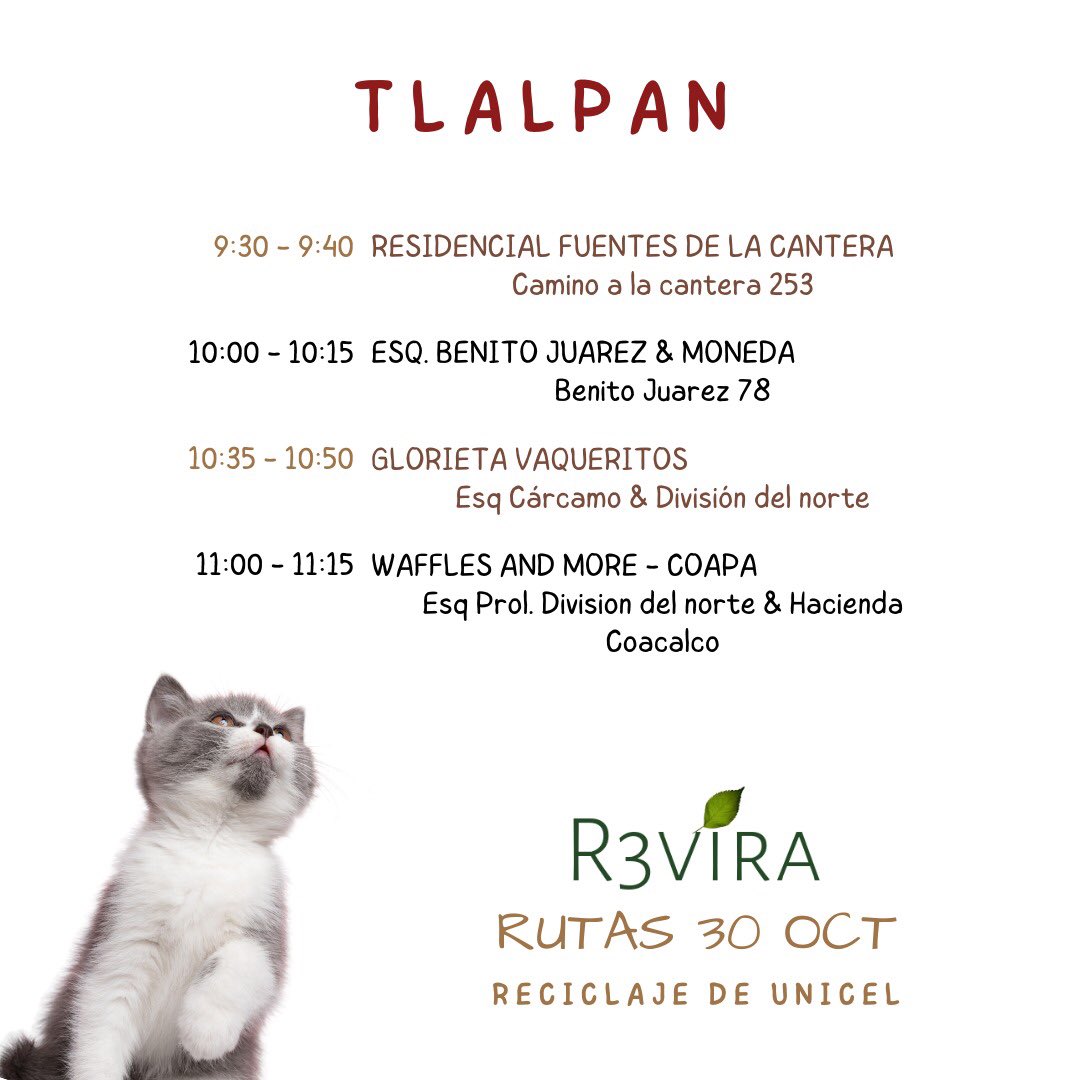 R3VIRA's tweet photo. Parte dos rutas reciclaje de unicel para este 30 de Oct #reciclwje #cemx #accionclimatica #MedioAmbiente https://t.co/Ix1BUpOl3X