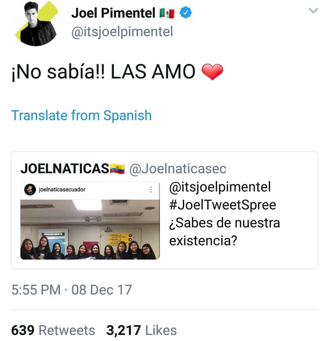 Joelnaticasec's tweet photo. Conscientes de que es complicado que @JOELDELE0N nos lea, creemos que eres el único que puede parar esta guerra. El día de hoy nuestra cuenta anteriormente llamada @joelnaticasecuador ahora @districtd.ecuador fue cerrada debido a un ataque cibernético.+ https://t.co/LyLwqLgibj