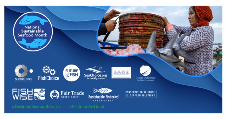 FairTradeCert's tweet image. #FairTradeMonth is also #NationalSeafoodMonth! Until seafood supports human &amp;amp; labor rights across supply chains, it isn’t truly sustainable. #FairTradeCertified seafood ensures you're supporting critical pillars of #sustainability - environment, social &amp;amp; economic. #SeafoodForGood