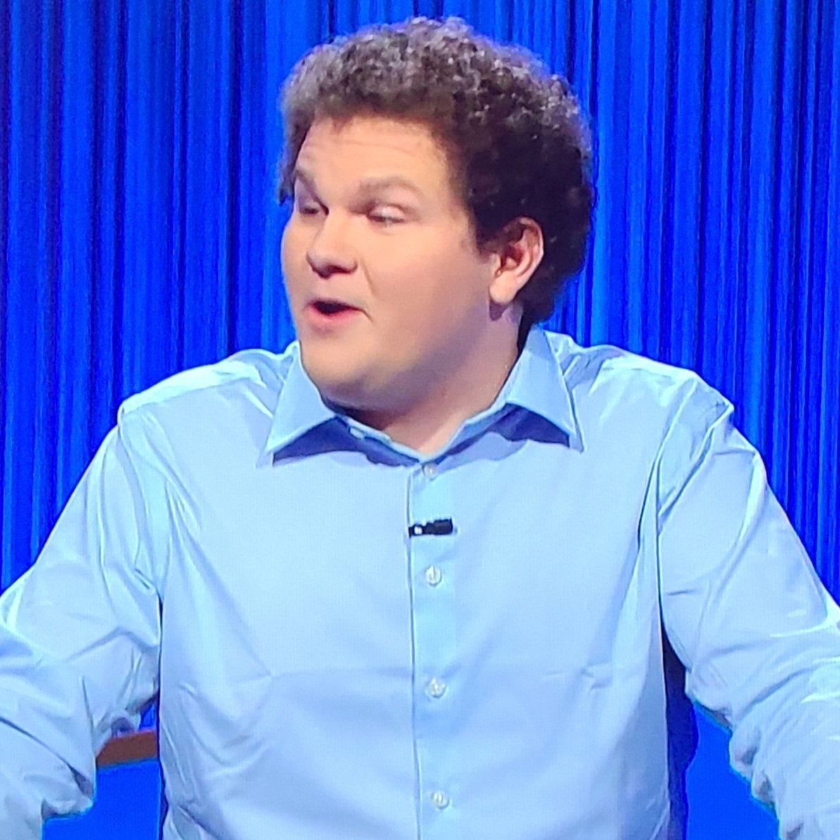 prumaker's tweet photo. When you didn't plan for your winning streak so you run to @jcpenney for a new shirt, but you don't have time to iron. 😉 #Jeopardy @JFishtheDish https://t.co/OFN8NrwhHn