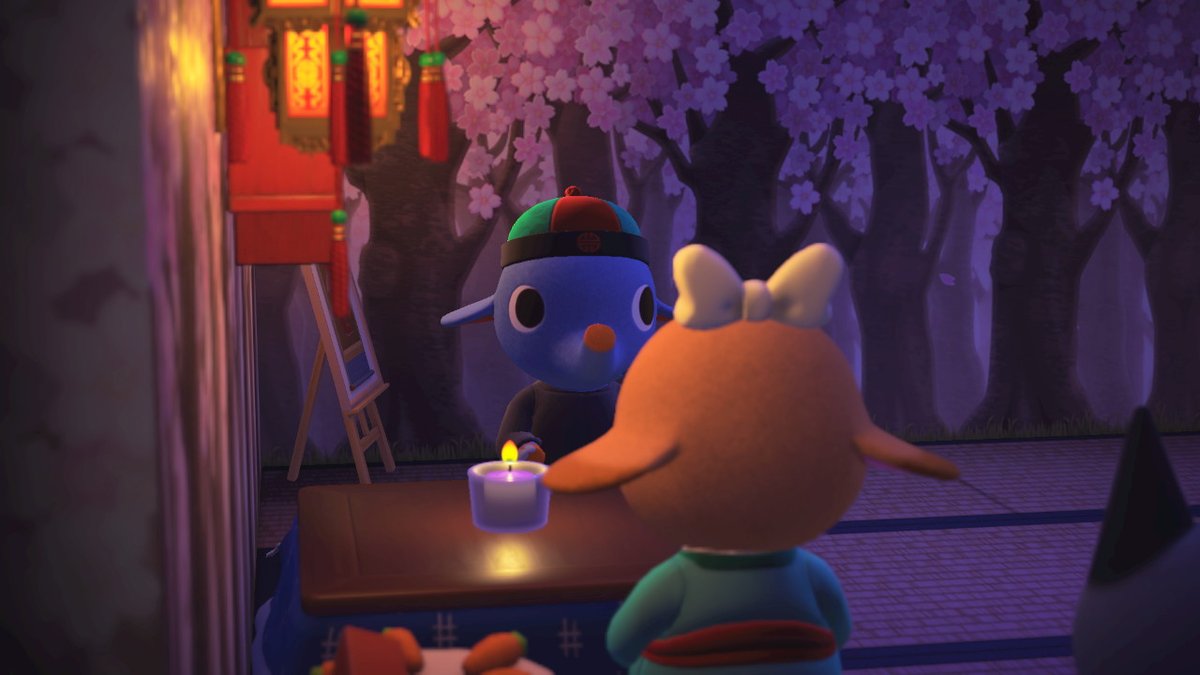StarLightSkyyy's tweet photo. romantic date night w ellie and dizzy (ft raymond) <3
#ellieacnh #dizzyacnh #raymondacnh
#AnimalCrossing #ACNH #NintendoSwitch https://t.co/TgGNWPSLHC