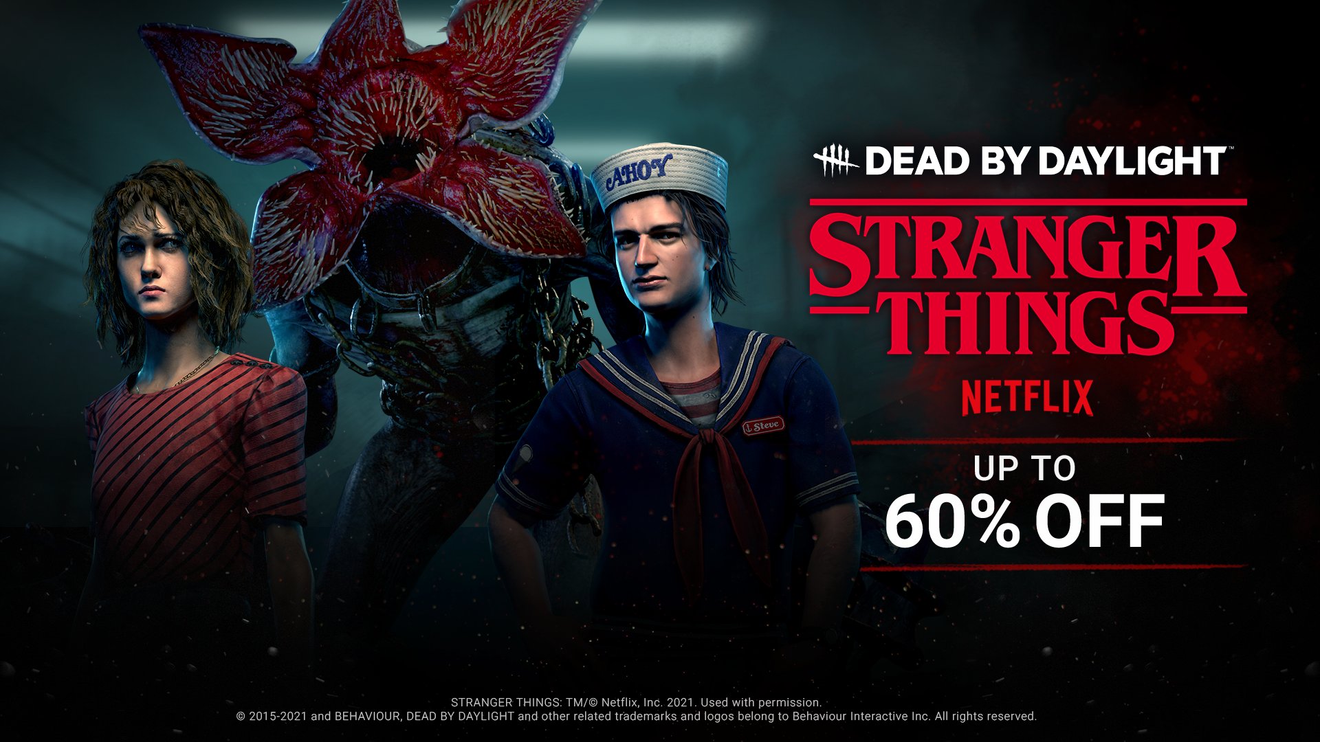 公式 Dead By Daylight セール情報 Steam Nintendo Switch Xbox Microsoftストア Stranger Things チャプターが60 Off Steam Xbox Microsoftストア Stranger Things Edition が50 Off また Playstation版の
