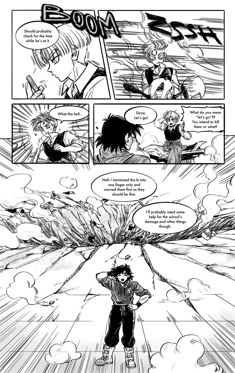 okanra_mob's tweet photo. It's hard being Son Goten (5/6) #DragonBall 
-----
we're reaching the end of this 🥴 https://t.co/dU7zYWsYbD