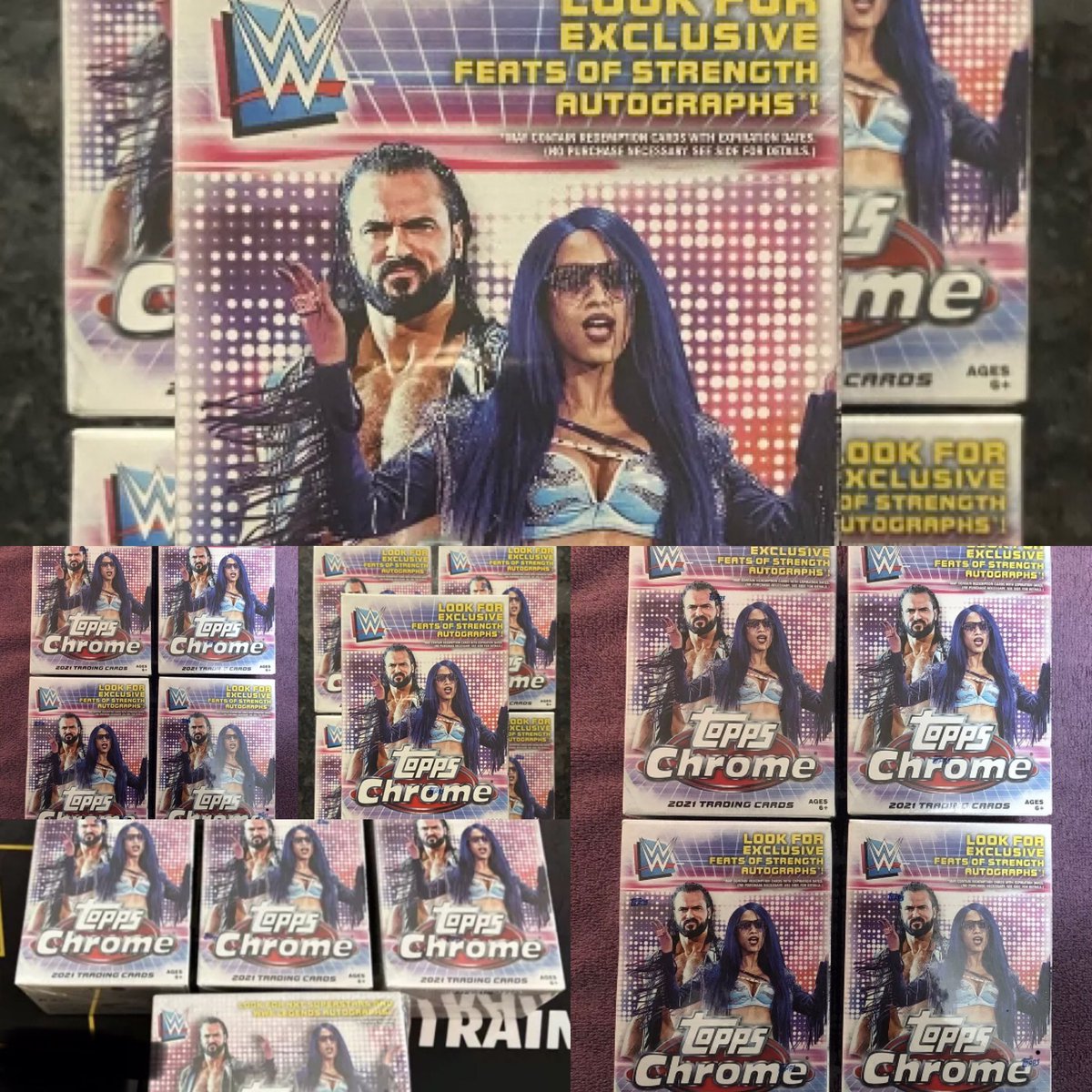 Junisantos6's tweet photo. Wwe topps chrome 2021 brand new sealed……. https://t.co/vSQz4sxDNY