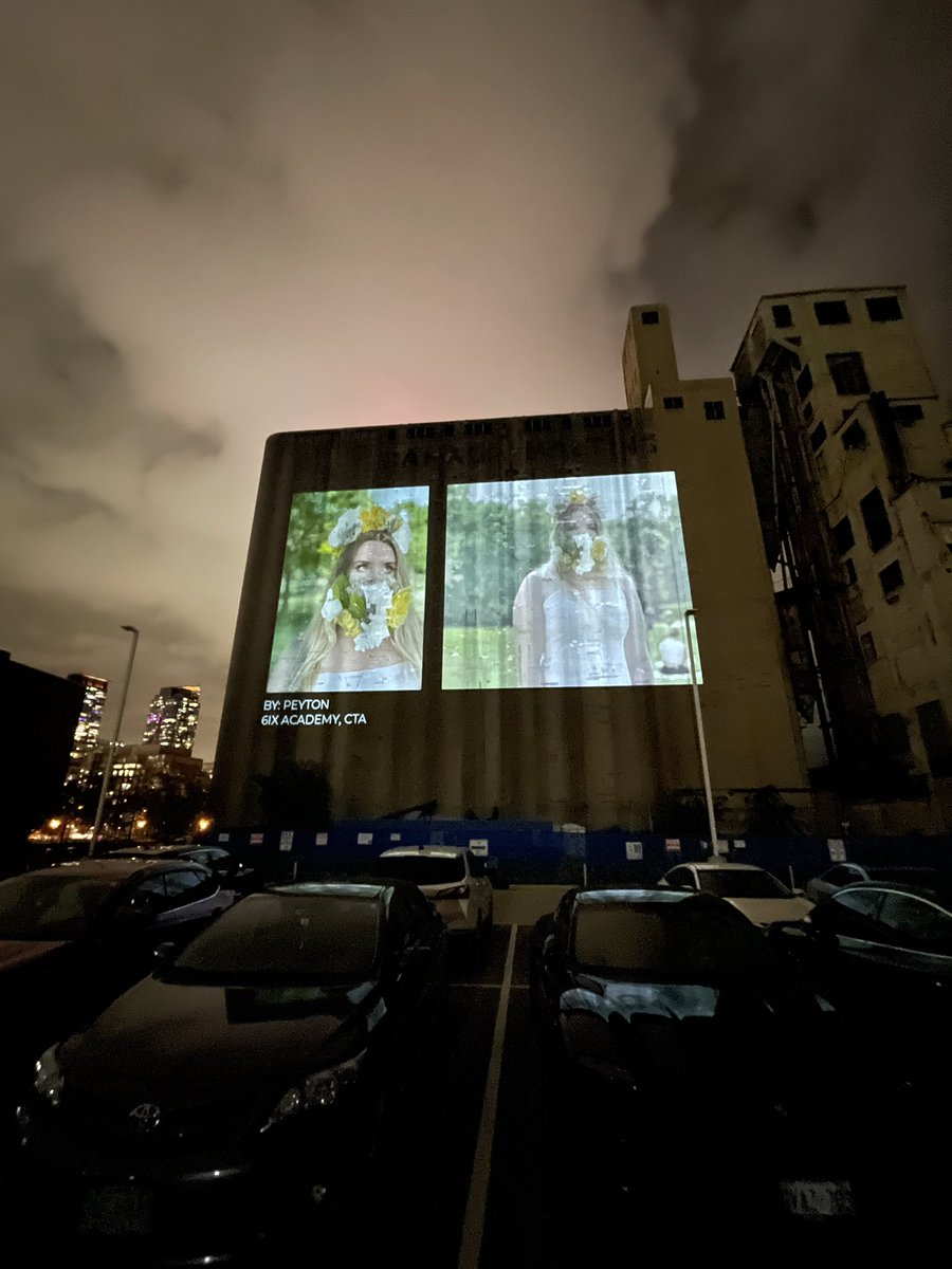 WaterfrontBIA's tweet photo. #MASK4AID happening right now @ the Malting Silos
See projections of Toronto students pandemic art 🖼 https://t.co/WOYyUW5Lvo