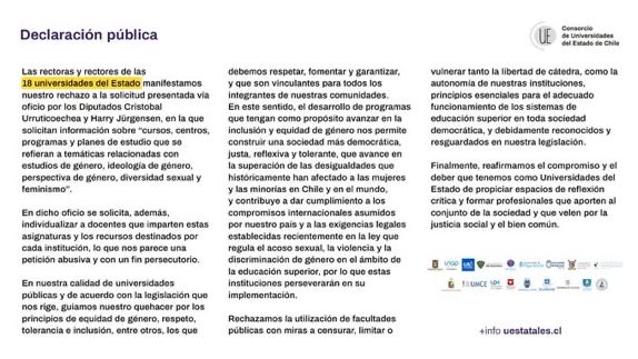 alvaroramis's tweet photo. Una respuesta adecuada de las universidades estatales a una provocación política https://t.co/1StnKjqchL