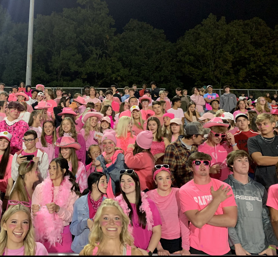 cabotsd's tweet photo. .@CabotHigh Our CHS Student Section sure knows how to rock that PINK!! Go Panthers! #BestofCHS https://t.co/rIMCRKpMgQ https://t.co/G268d1Pcgy