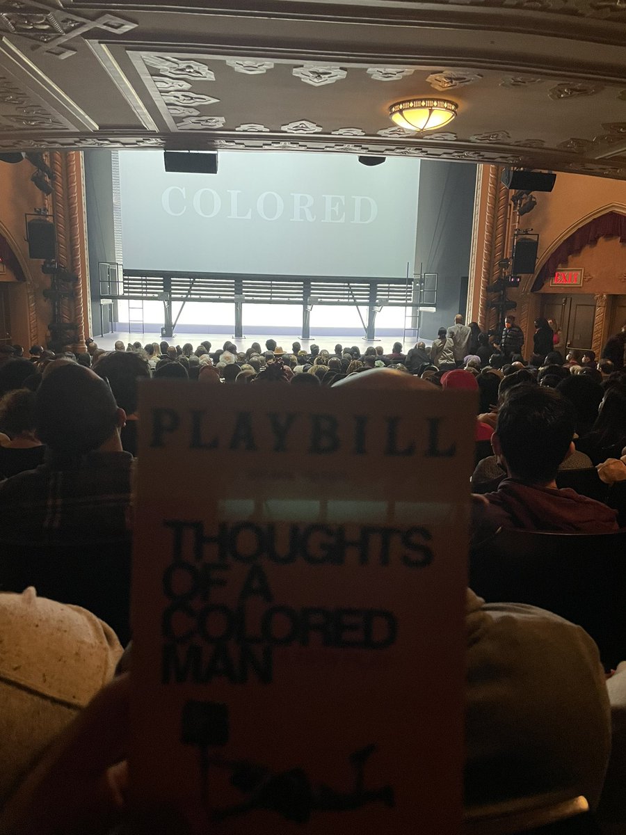 About to see a really Black play on Broadway. Geeked doesn’t begin to explain how hype I am right now. #ThoughtsOfAColoredMan
