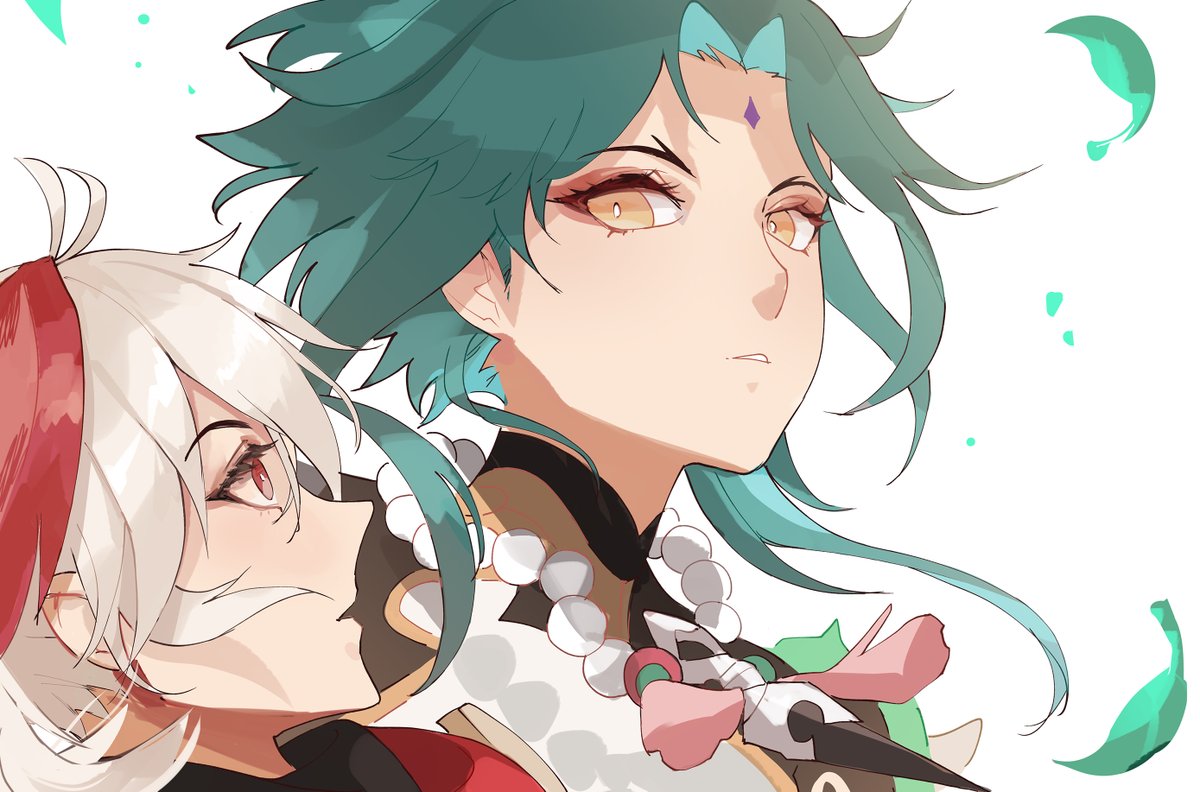 prinzcake's tweet photo. xiao's first meeting of kazuha in my head https://t.co/6k9BNhNNPZ