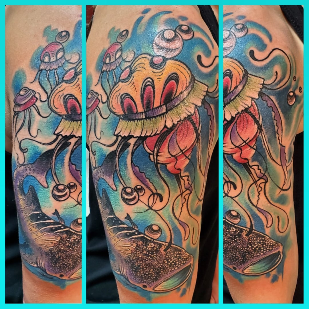Abstract Koi by Nermin at Eight Princes Tattoo, Potters Bar United Kingdom  : r/tattoos
