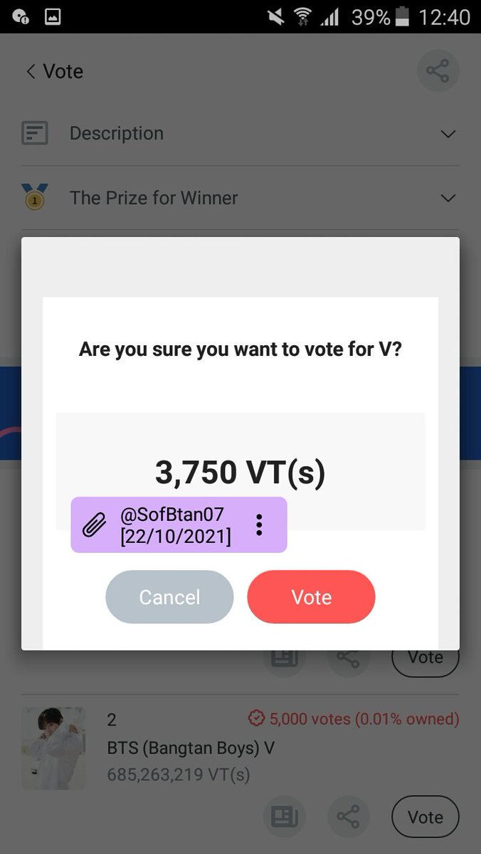 SofBtan07's tweet photo. @SailWithBTSAway @BTS_twt @0613BORAHAE_BTS @Luv7Persona Mi aporte pt3 | @BTS_twt 

🗳️ | 3750 votos a Taehyung en FanPlus.

[Organizadora principal de Sail With BTS Away]

-🐋

#방탄소년단뷔 #V #뷔 #태형 #김태형 https://t.co/6DoSlwXfMo