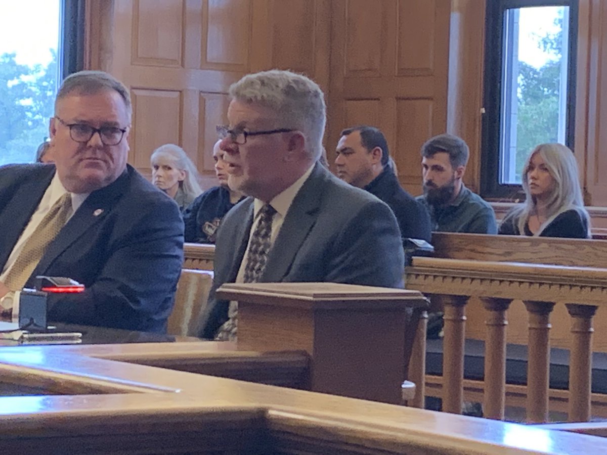 MCampbellWHIO's tweet photo. Judge hears victim impacts statements from 4 members of Paige Patricks family while Ronald Myers appears to silently shed tears. https://t.co/zY5ymUV4NX