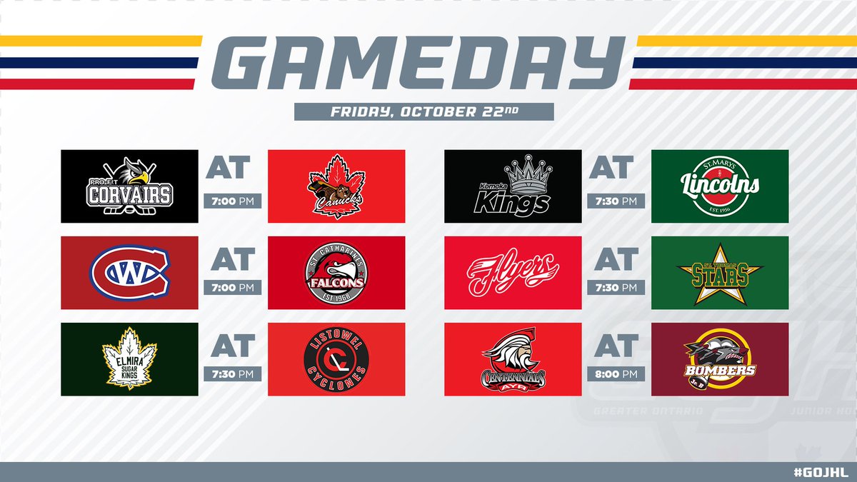 GOHLHockey's tweet photo. 6 games on tap for Friday night!
#CALvsNFC #WELvsSCF #ELMvsLIS #KOMvsSMY #LEAvsSTT #AYRvsCAB https://t.co/GS2e4BTeKi